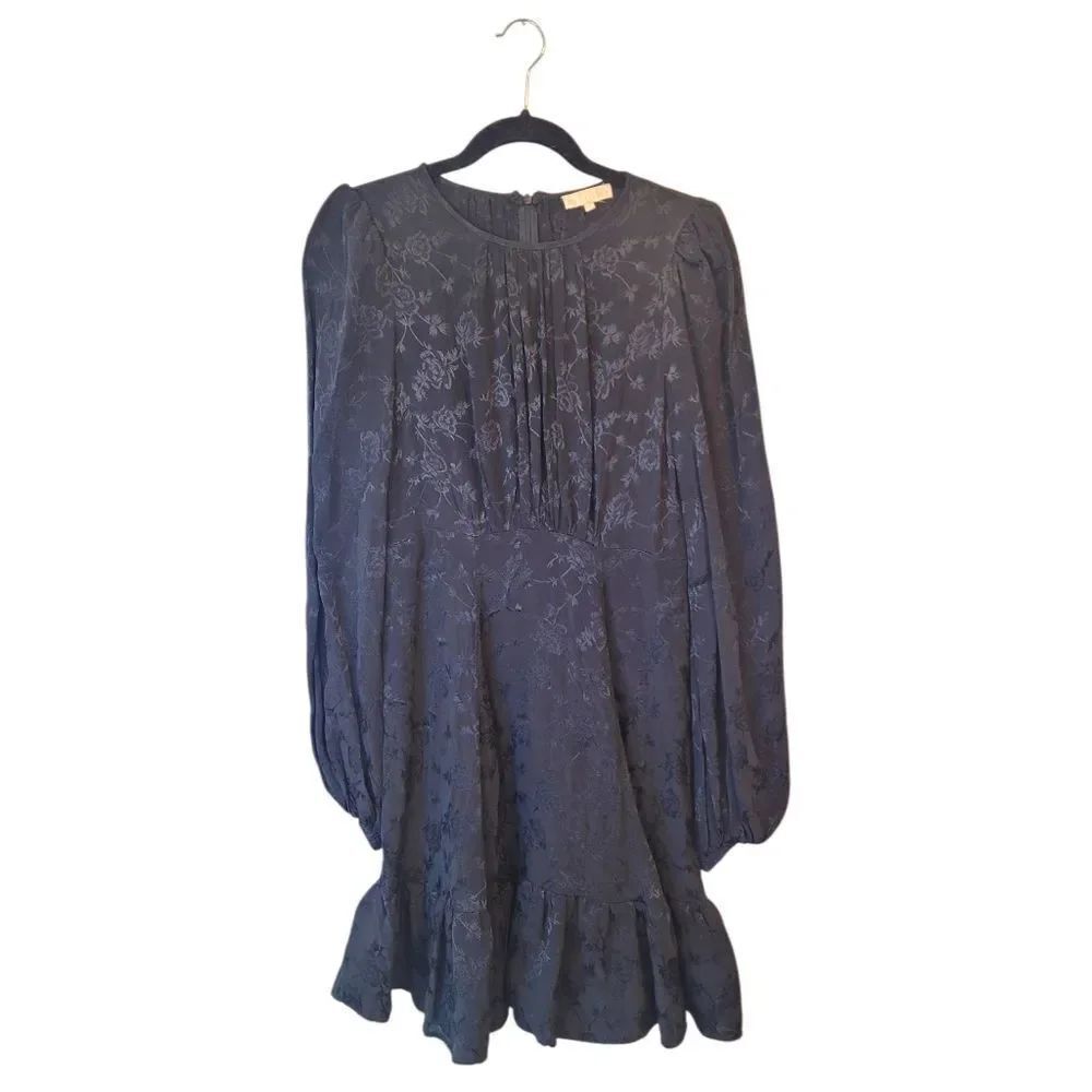 ByTiMo Black Floral Ruffle Hem Dress Women's Size S